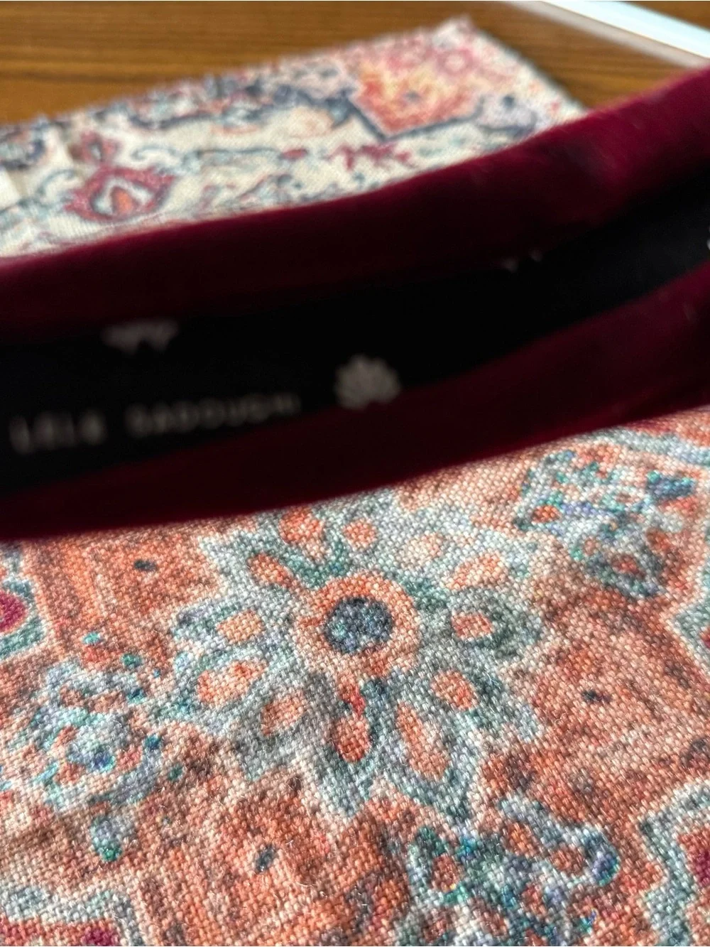 Lele Sadoughi Velvet Knot Headband - Deep Burgundy